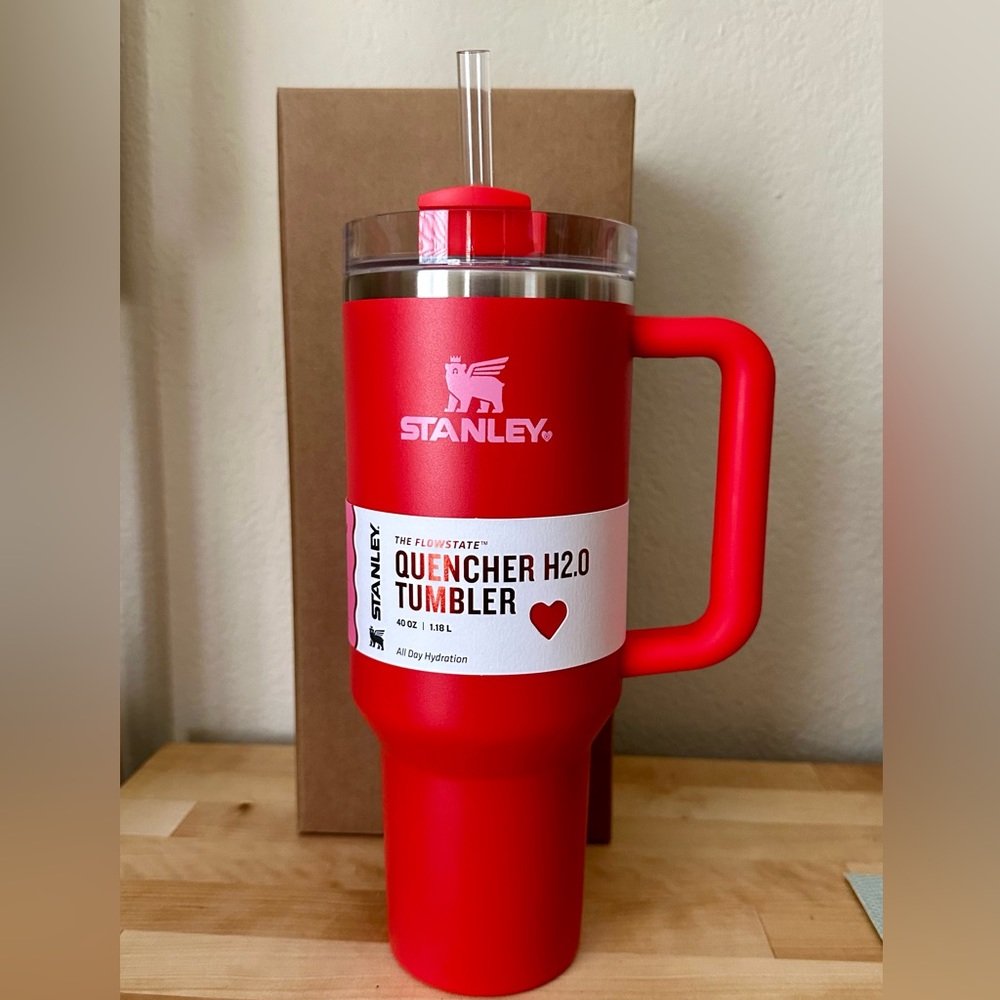 Stanley Cup 40oz - NEW WITH BOX - Valentine’s Day - Target Red -